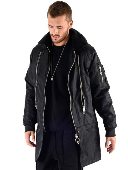 Veste d'hiver zippée décorative énorme vsct noire