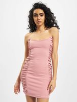 Missguided Minikleid aus Scuba-Crêpe mit seitlichen Rüschen in Rosa