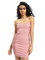 Missguided Minikleid aus Scuba-Crêpe mit seitlichen Rüschen in Rosa