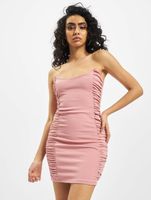 Missguided Minikleid aus Scuba-Crêpe mit seitlichen Rüschen in Rosa