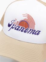 Cappellino da camionista unisex Ipanema DWD Studioz con grande ricamo, estivo, per donna o uomo, beige chiaro Cappellino da camionista unisex Ipanema DWD Studioz con grande ricamo, estivo, per donna o uomo, beige chiaro
