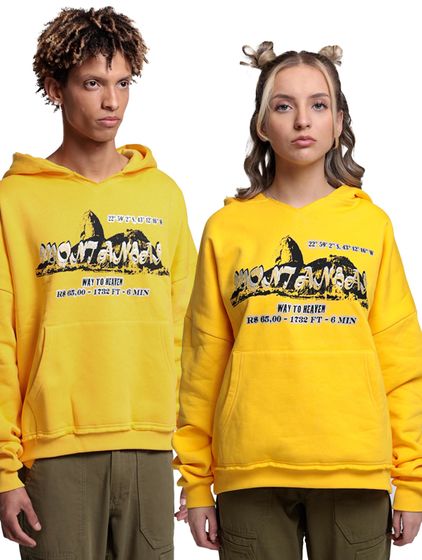 DWD Studioz Unisex Sugar Loaf Hoodie for Women or Men Oversized Hoodie Yellow