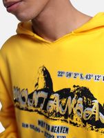 DWD Studioz Men's Sugar Loaf Oversized Hoodie, Yellow Cotton Hoodie DWD Studioz Men's Sugar Loaf Oversized Hoodie, Yellow Cotton Hoodie