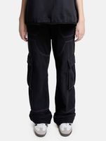 DWD Studioz Unisex Sao Paulo Cargo Pants for Women or Men Denim Pants with Large Leg Pockets Black DWD Studioz Unisex Sao Paulo Cargo Pants for Women or Men Denim Pants with Large Leg Pockets Black