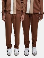 DWD Studioz Unisex Tapioca Jogging-Hose für Damen oder Herren Sweat-Pants mit seitlichen Retro-Streifen Braun DWD Studioz Unisex Tapioca Jogging-Hose für Damen oder Herren Sweat-Pants mit seitlichen Retro-Streifen Braun