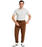 Pantalon de jogging homme DWD Studioz Tapioca, marron, avec bandes latérales rétro