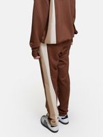 DWD Studioz Unisex Tapioca Jogging-Hose für Damen oder Herren Sweat-Pants mit seitlichen Retro-Streifen Braun DWD Studioz Unisex Tapioca Jogging-Hose für Damen oder Herren Sweat-Pants mit seitlichen Retro-Streifen Braun