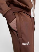 DWD Studioz Unisex Tapioca Jogging-Hose für Damen oder Herren Sweat-Pants mit seitlichen Retro-Streifen Braun DWD Studioz Unisex Tapioca Jogging-Hose für Damen oder Herren Sweat-Pants mit seitlichen Retro-Streifen Braun
