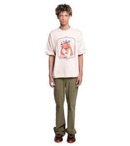 T-shirt homme DWD Studioz Ipanema à col rond avec grand imprimé sur le devant, en coton beige T-shirt homme DWD Studioz Ipanema à col rond avec grand imprimé sur le devant, en coton beige