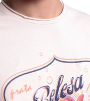 T-shirt homme DWD Studioz Ipanema à col rond avec grand imprimé sur le devant, en coton beige T-shirt homme DWD Studioz Ipanema à col rond avec grand imprimé sur le devant, en coton beige