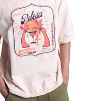 T-shirt homme DWD Studioz Ipanema à col rond avec grand imprimé sur le devant, en coton beige T-shirt homme DWD Studioz Ipanema à col rond avec grand imprimé sur le devant, en coton beige
