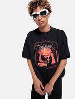 DWD Studioz Ipanema Men's Round Neck T-Shirt with Large Front Print, Black DWD Studioz Ipanema Men's Round Neck T-Shirt with Large Front Print, Black