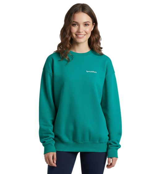 Sporty & Rich Eat Veggies Crewneck Sweatshirt Tropical/White