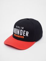 Cappellino snapback Berlin Thunder della European League of Football, nero pece/pomodoro