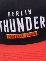 Cappellino snapback Berlin Thunder della European League of Football, nero pece/pomodoro