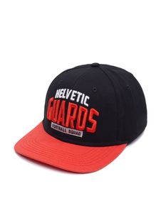 European League Of Football Helvetic Guards Snapback Caps tiefschwarz/tomatenfarben