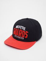 European League Of Football Helvetic Guards Snapback Caps tiefschwarz/tomatenfarben