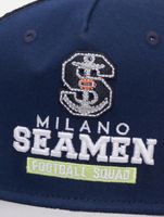 Gorra de camionero de la Liga Europea de Fútbol de Milán, color azul desfile/corte alto