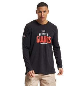 Maglia a maniche lunghe nera Helvetic Guards 1 della European League Of Football Maglia a maniche lunghe nera Helvetic Guards 1 della European League Of Football