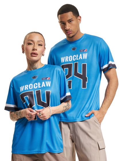 European League Of Football Panthers Wroclaw 1 jerseys light blue