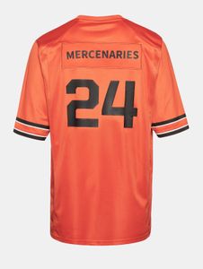 European League Of Football Helvetic Mercenaries 2 jerseys red