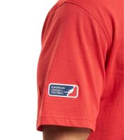 European League of Football Helvetic Guards T-Shirt for Men with Large Front Print, Cotton Shirt, Tomato Red