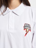 Polos blancs brillants de la Ligue européenne de football Berlin Thunder Polos blancs brillants de la Ligue européenne de football Berlin Thunder