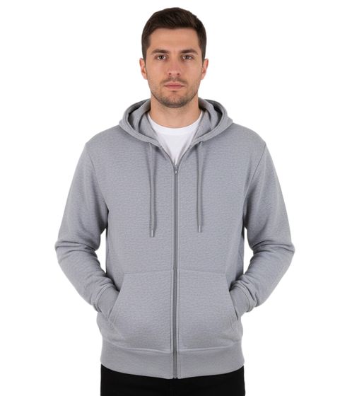 Sweat à capuche zippé vierge de la Ligue européenne de football, gris chiné