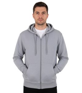 European League Of Football Blank Zip Hoodies gray melange