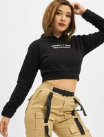 Project X Paris Cropped Fleece Hoodie, Black