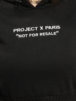 Project X Paris Cropped Fleece Hoodie, Black