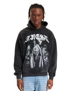 Favela Fear Hoodies Black Washed