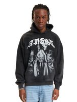 Favela Fear Hoodies Black Washed