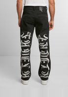 Favela embroidery baggy pants black