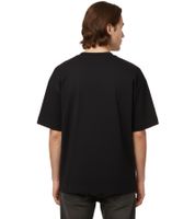 Favela Auree Herren T-Shirt mit blauem Flügel Print und Logo-Stickerein schwarz