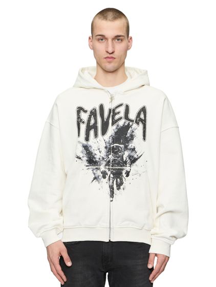 Favela Astronaut Frontzip Zip Hoodies vanille