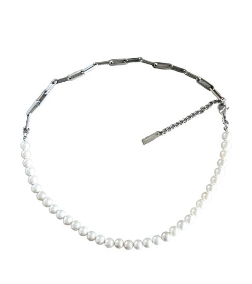 fainz Hybrid Unisex Necklace Stainless Steel/Pearls