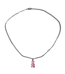 fainz Bear Necklace Unisex Strawberry Milkshake Necklace