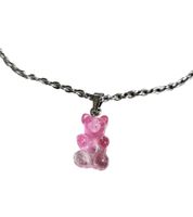 fainz Bear Necklace Unisex Strawberry Milkshake Necklace