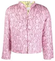 Comme Des Garçons Shirt x KAWS Jacke mit auffälligen Muster und Knopfverschluss FH-J006-W21 Pink/Gelb
x KAWS Jacke