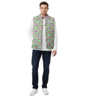 Comme des Garçons Shirt Fh-J007-W21 Print G/B Unisexweste Hochwertige Designerjacke mit künstlerischem Allover-Muster Mehrfarbig