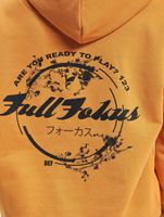 Sweat à capuche orange Focus x Def Japan