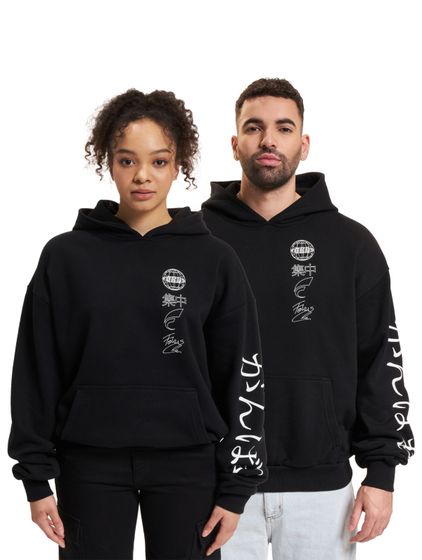 Fokus x Def World Hoodies black/off-white
