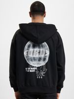 Sweats à capuche zippés Fokus x Def World noir/blanc cassé