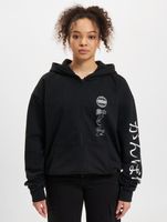 Sweats à capuche zippés Fokus x Def World noir/blanc cassé