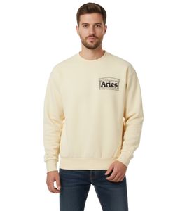 Aries Widder Premium Tempel Herren Sweatshirt Sweatshirt mit einzigartigem Logo-Print Alabaster