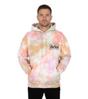 Aries Tie-Dye Herren Hoodie „Temple“ mit Kordelzug und Kängurutasche inklusive Logo-Print in mehreren Farben