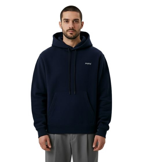 Marni Herren Kapuzenpullover mit kleiner Logo-Stickerei auf der Brust Designer-Hoody Marineblau