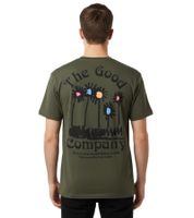 T-shirt The Good Company Borrowed per uno stile casual quotidiano con un'esclusiva stampa sul retro in verde oliva
