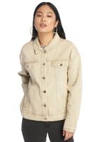 Chaqueta vaquera extragrande color arena de Missguided